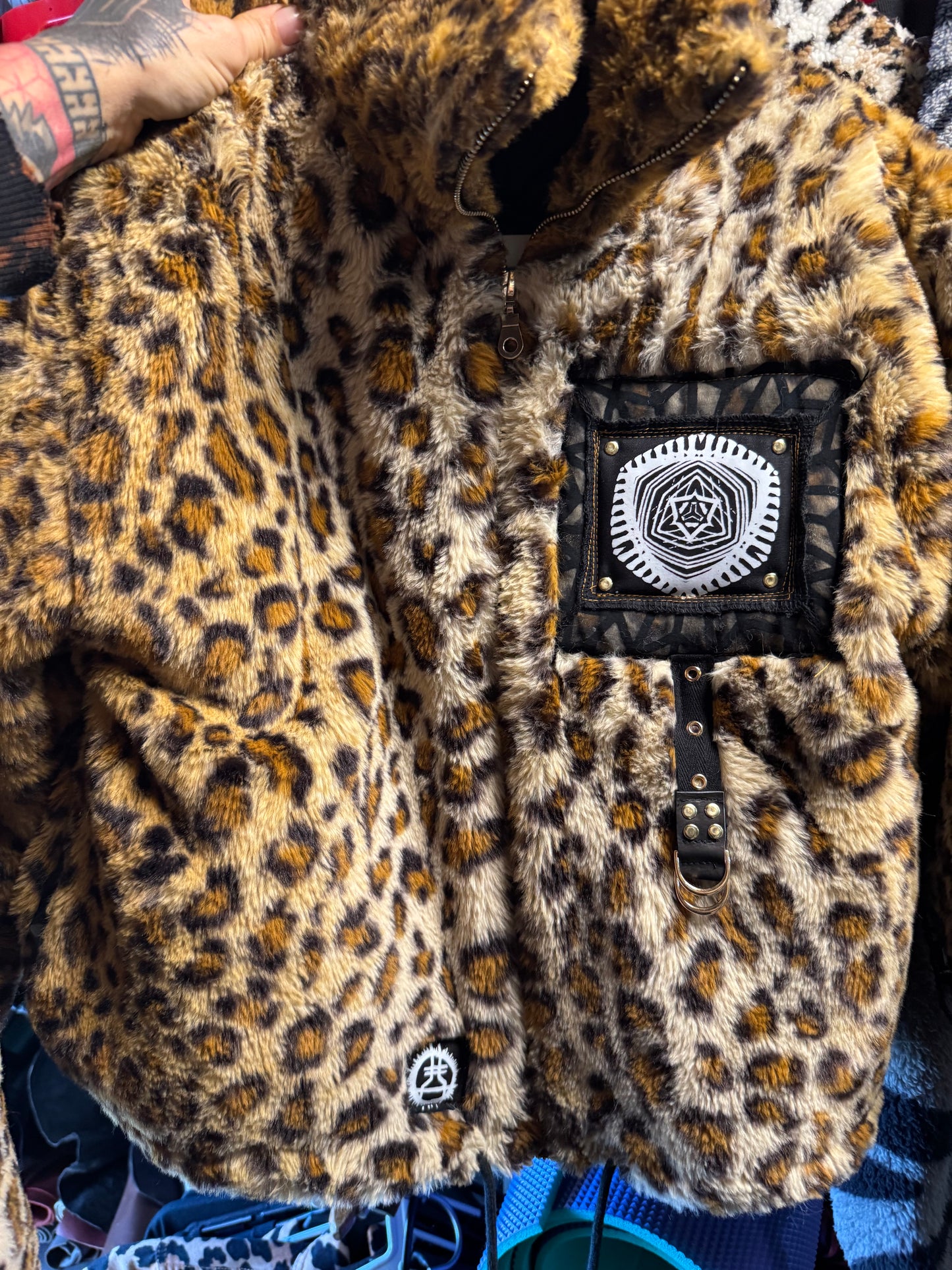 Golden Leopard Crop Jacke M