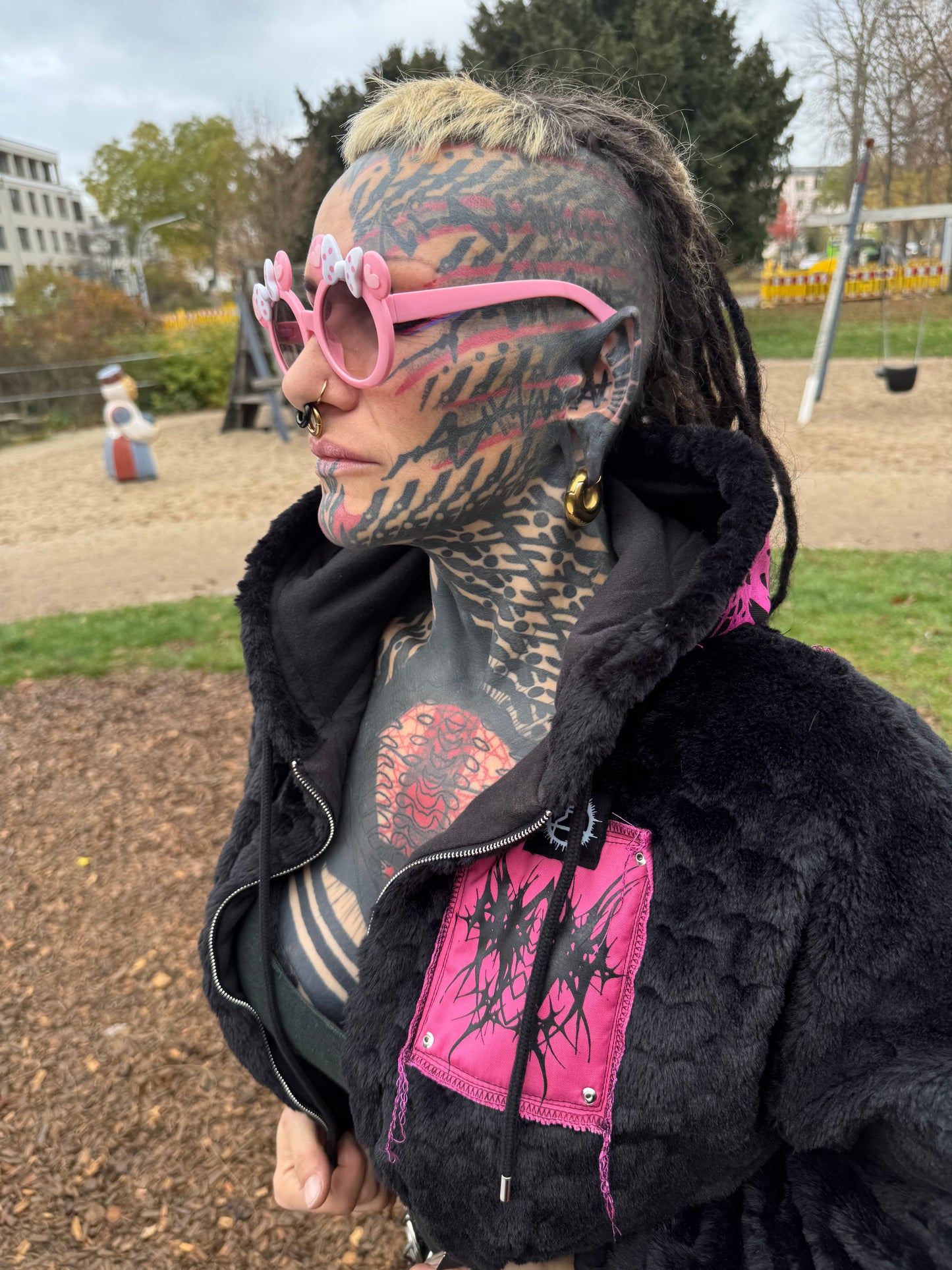 Pink Tribal Crop Jacke XS/S