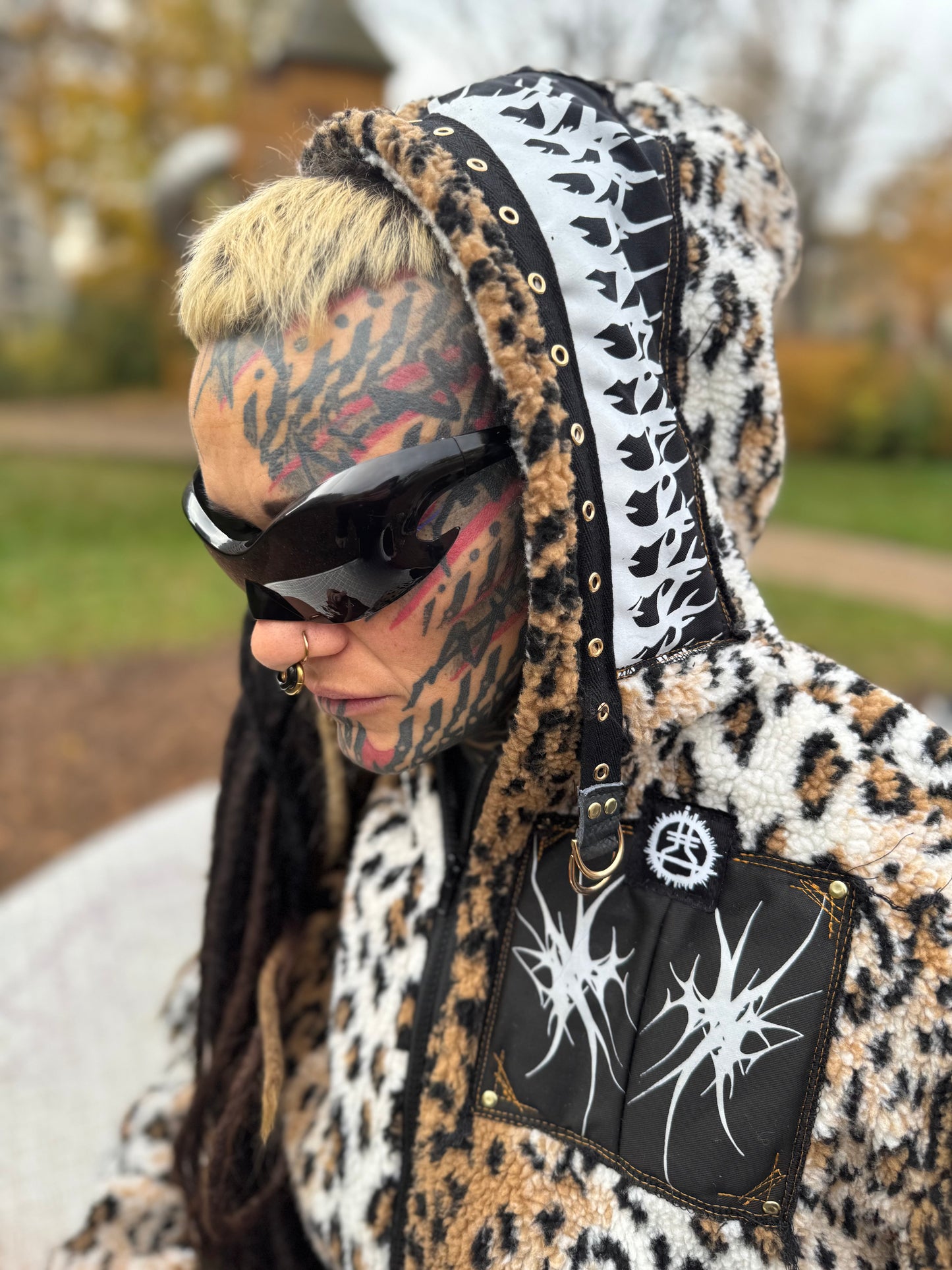 Golden Leopard Crop Jacke S