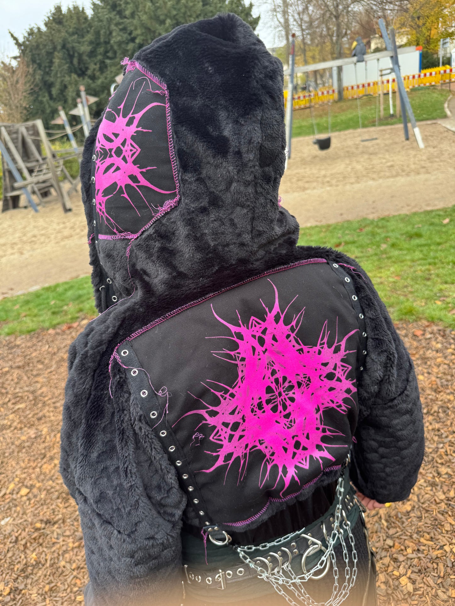 Pink Tribal Crop Jacke XS/S