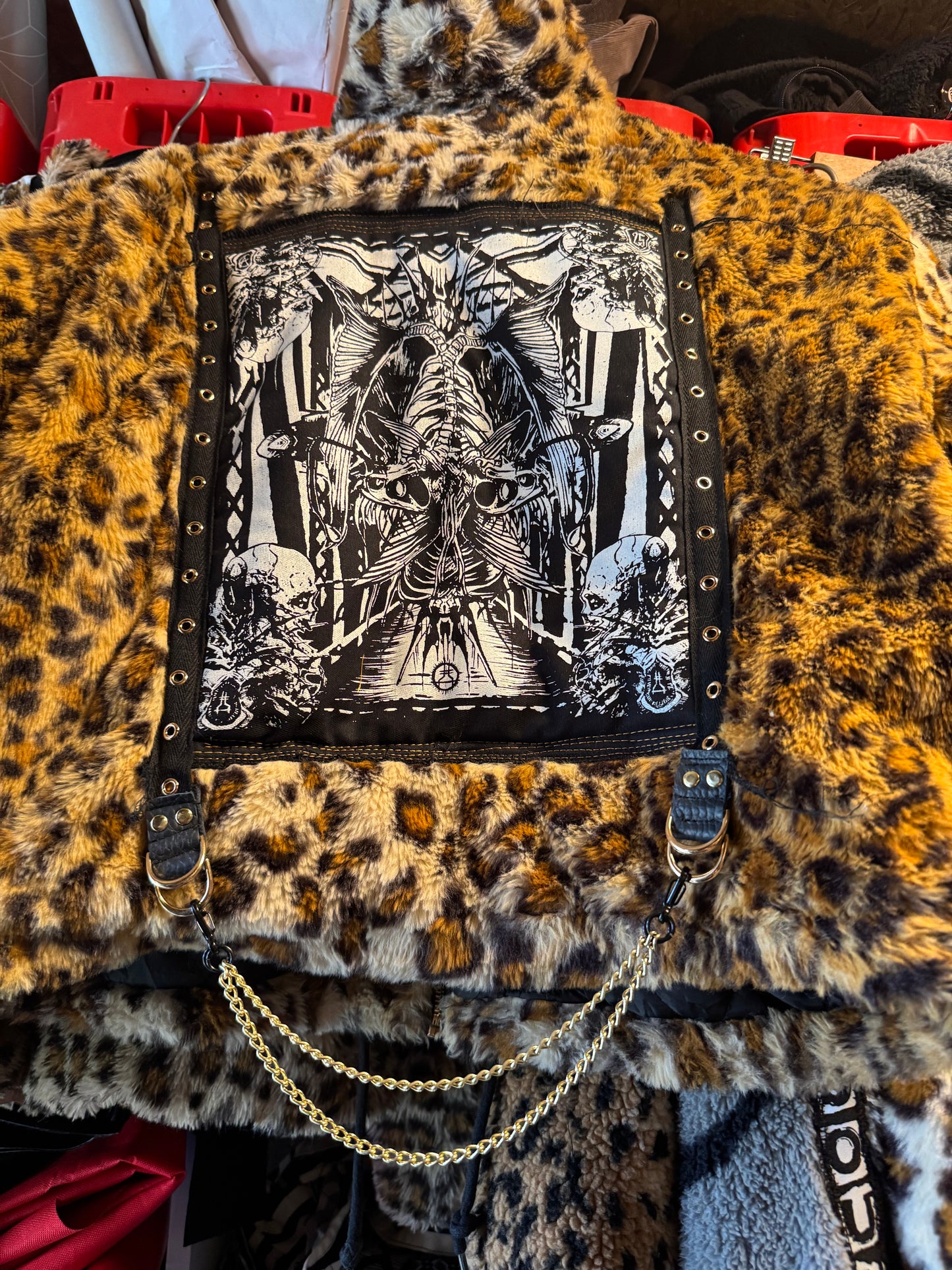 Golden Leopard Crop Jacke M