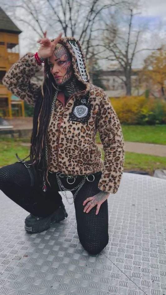 Leopard Crop Jacke S